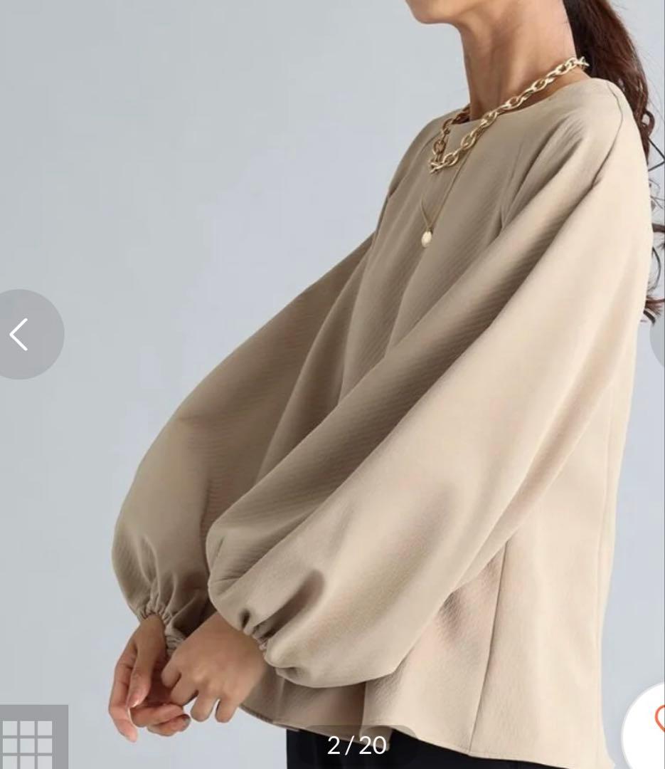 新品　fennel 定価¥1万9800円　ボリュームスリーブトップス　スコット