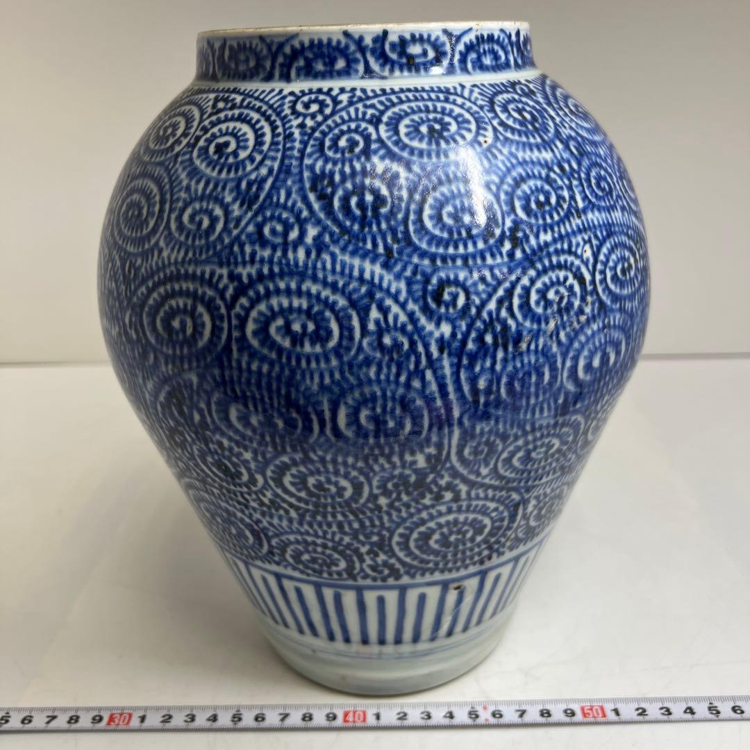 専用　古伊万里　蛸唐草壺　高さ約27.5㎝　東Y8-0224①タエサカ