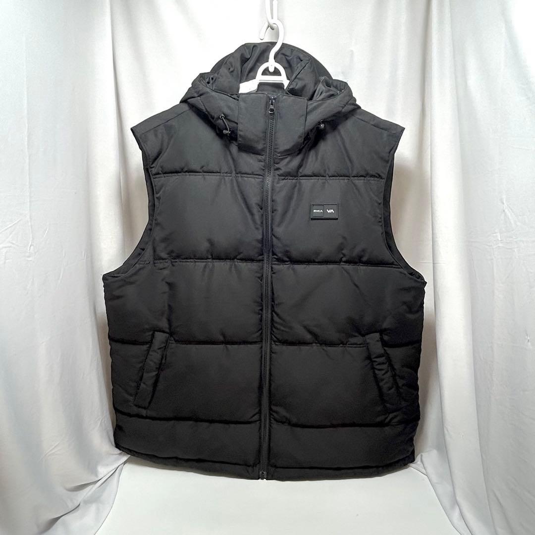 RVCA ルーカ 中綿ベスト メンズ ダウンベスト 秋冬 防寒 フード付き L