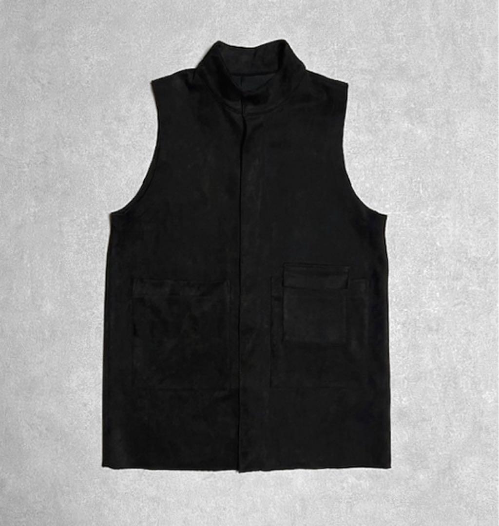 トップス ENOF suede vest black