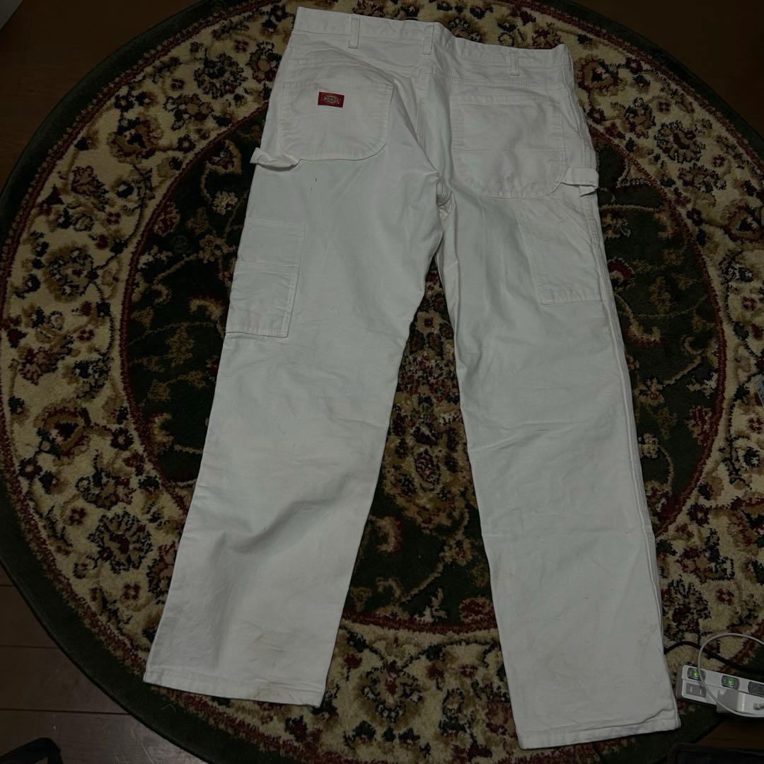 Dickies 白ペインターパンツ 36×32 USA製 ダブルニー