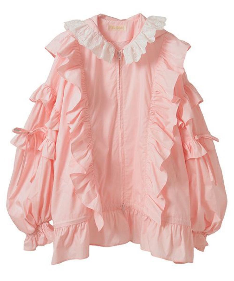 candy stripper FRILL ブルゾン ピンク