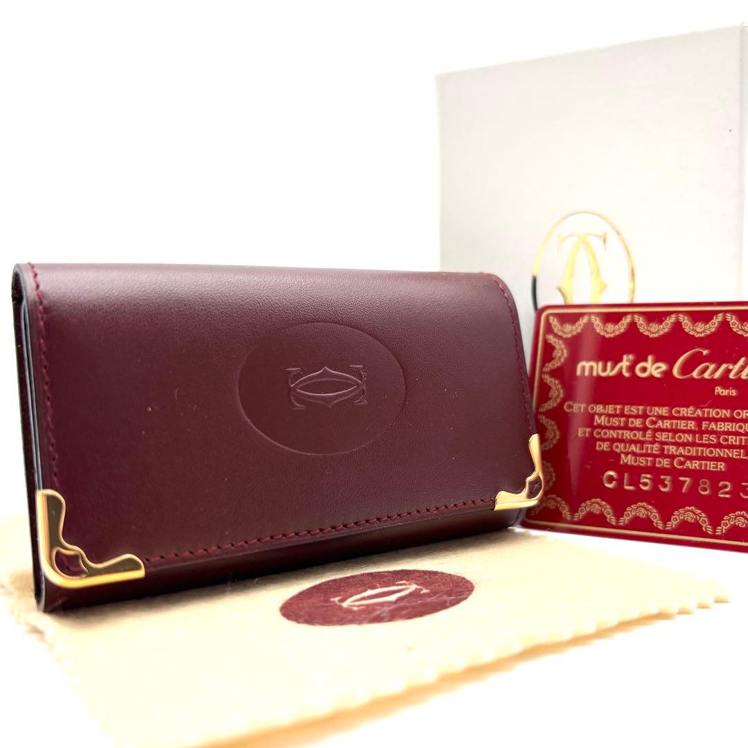 未使用保管品 カルティエ 6連 キーケース マストライン レザー ユニセックス