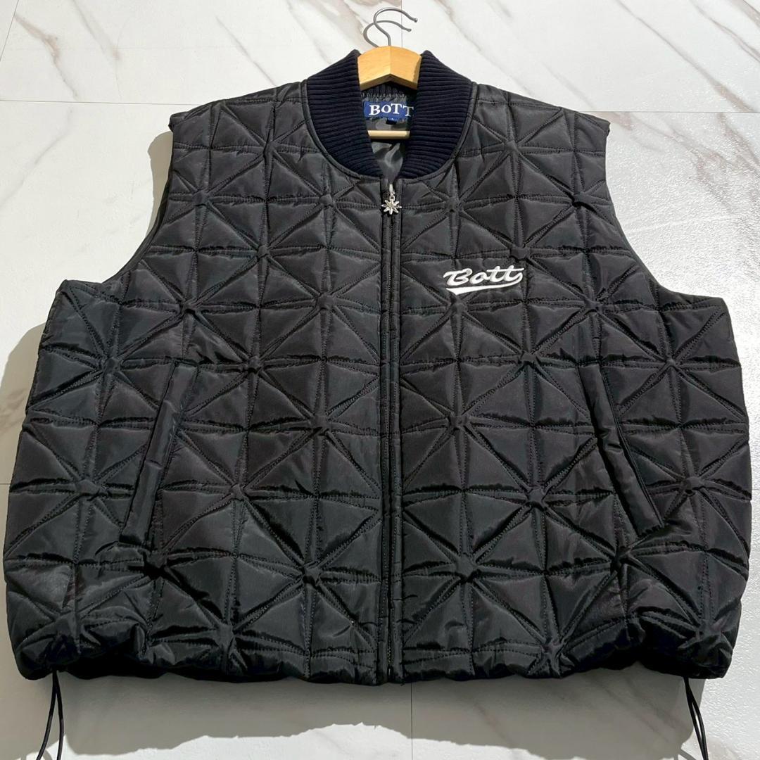 ほぼ未使用　Bott Quilted Sparkle Vest　キルト　ベストL