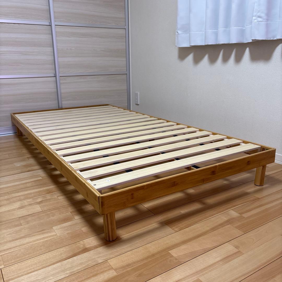 天然竹　すのこベッド　シングルサイズ