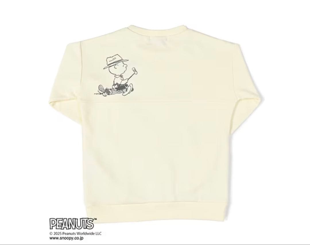 DELSOLｘPEANUTS　スヌーピーコラボ　裏毛 トレーナー ポケット付き