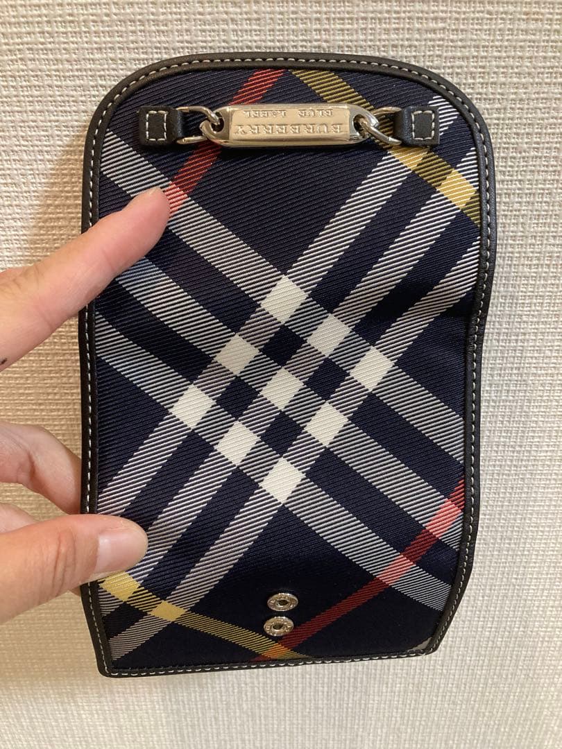 新品　BURBERRY バーバリー 6蓮キーケース　ネイビー系　チェック