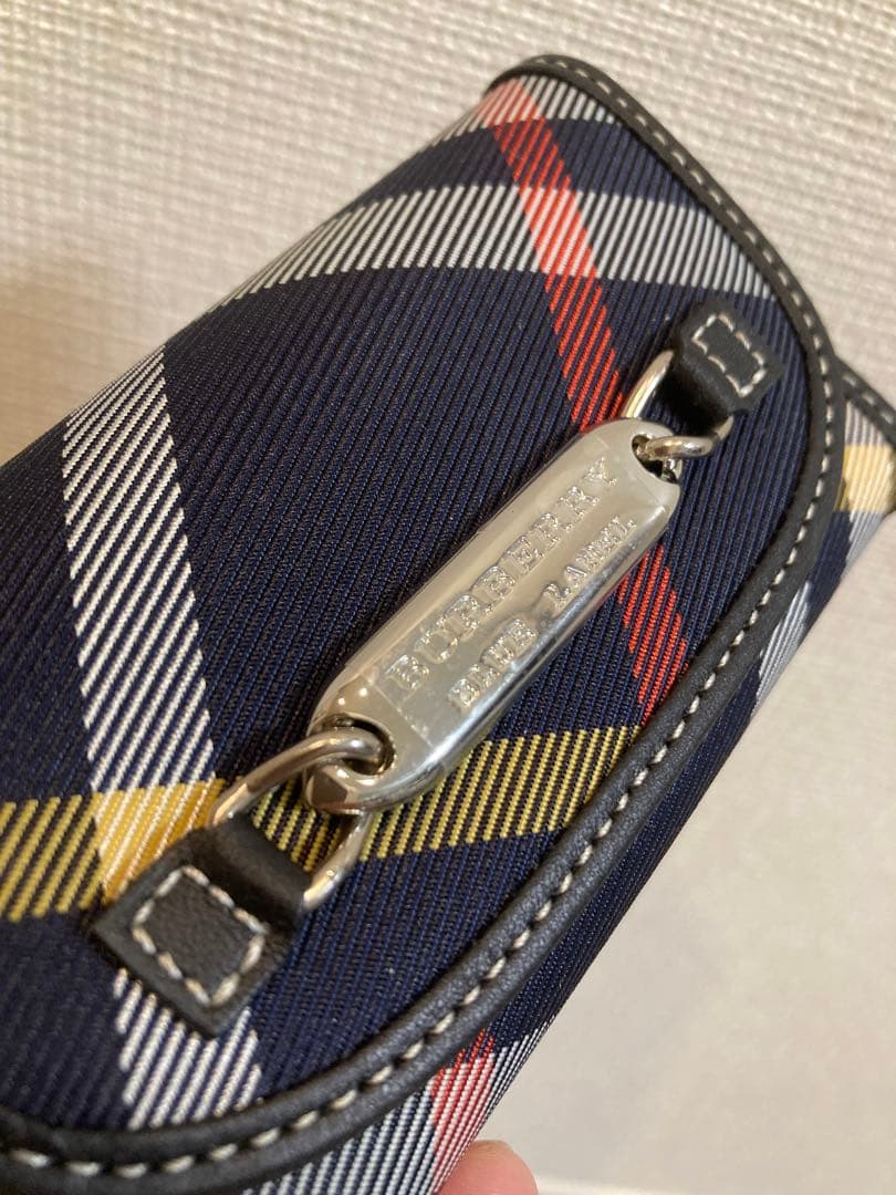 新品　BURBERRY バーバリー 6蓮キーケース　ネイビー系　チェック