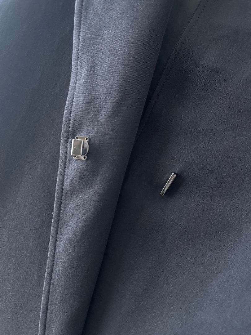 23区　洗える　24SS ハイカウントライトクロス　ロングジレ　紺　38