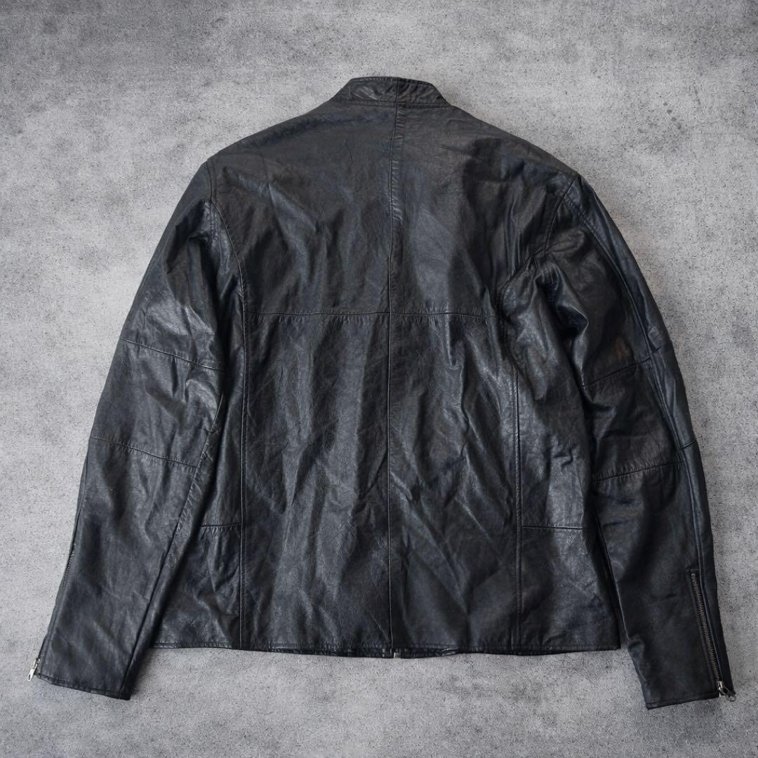ラムレザー シングルライダース L ブラック 00s アーカイブ vintage