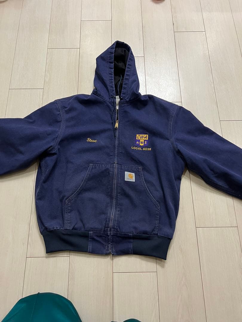 carhartt 90s 星タグ　アクティブジャケット　企業ロゴ