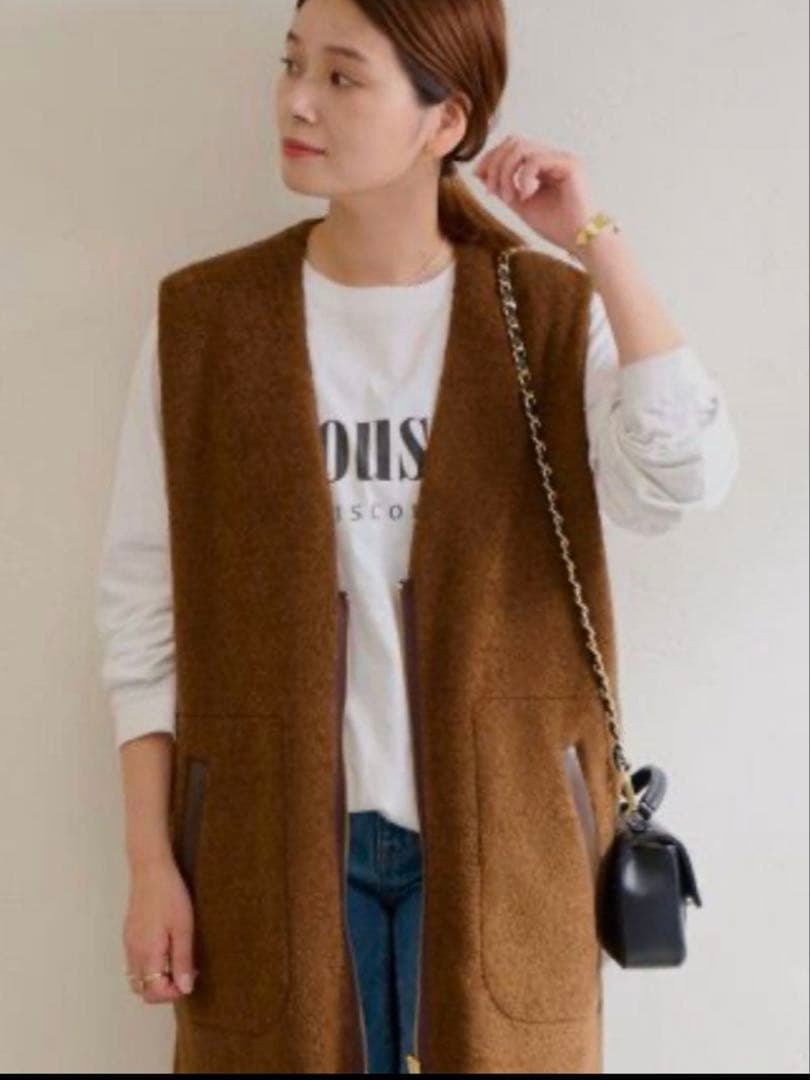 とんべえ JOURNAL STANDARD リバーシブルボアロングジレ