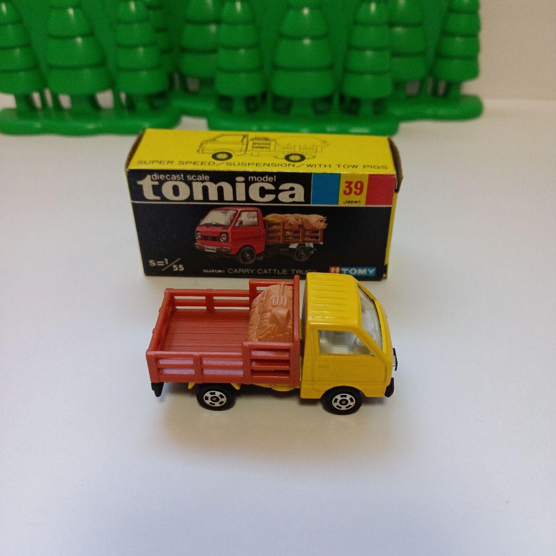 トミカ 黒箱　日本製　スズキキャリイ　家畜運搬車 【豚無し】