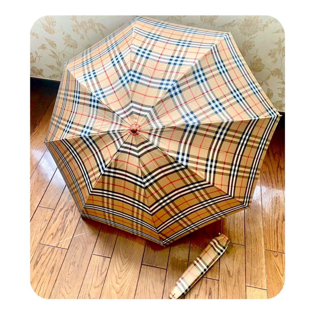【極美品】BURBERRY バーバリー ノバチェック　折りたたみ傘　傘　雨傘