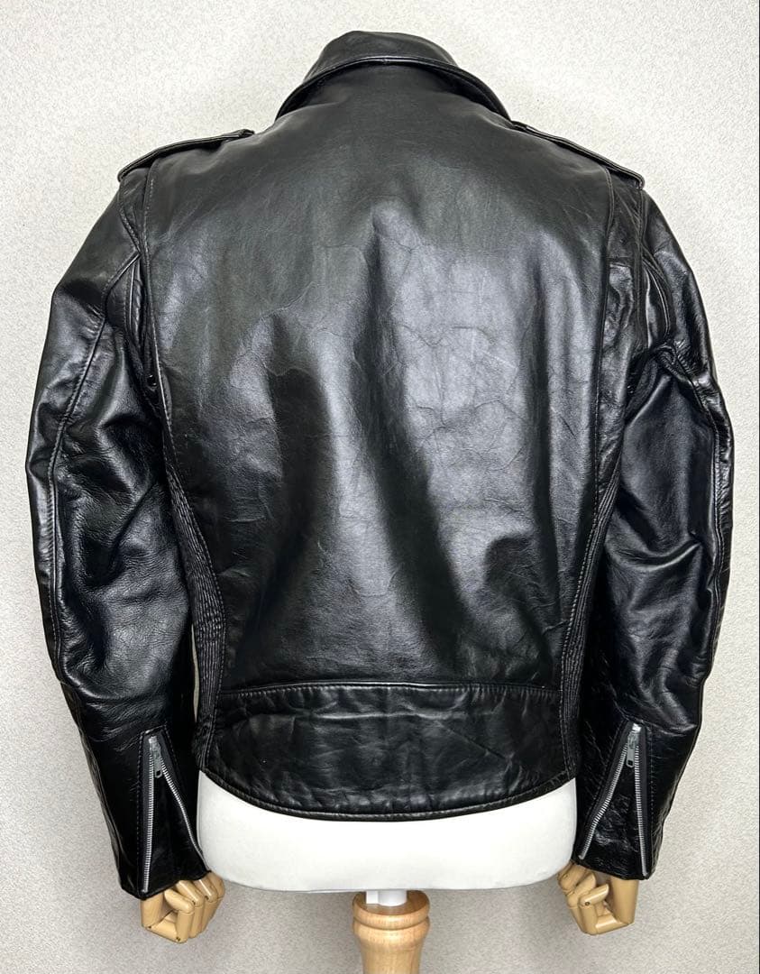 ②schott×HARLEY コラボ【38】米国製 牛革ジャンninjaハーレー