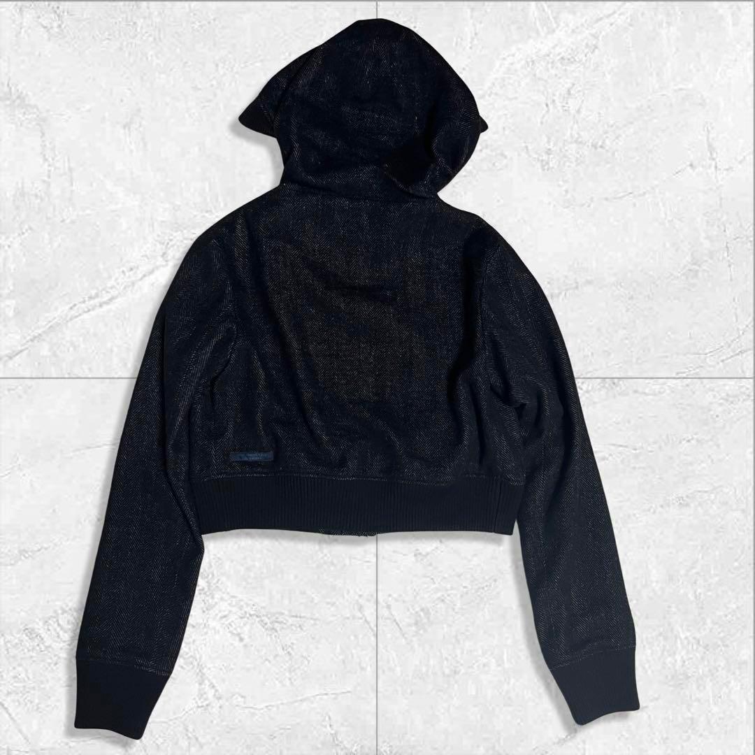 Yohjiyamamoto フード付きクロップジャケット ウール素材