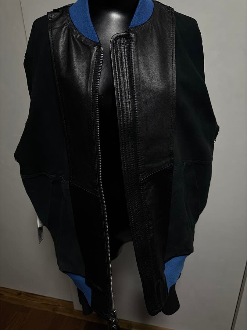 美品 ディーゼル ペーパーレザーブルゾン 羊革