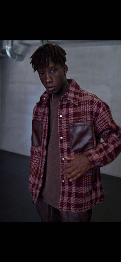 ぴ*様 MLVINCE HUNTING CHECK JACKET Lサイズ