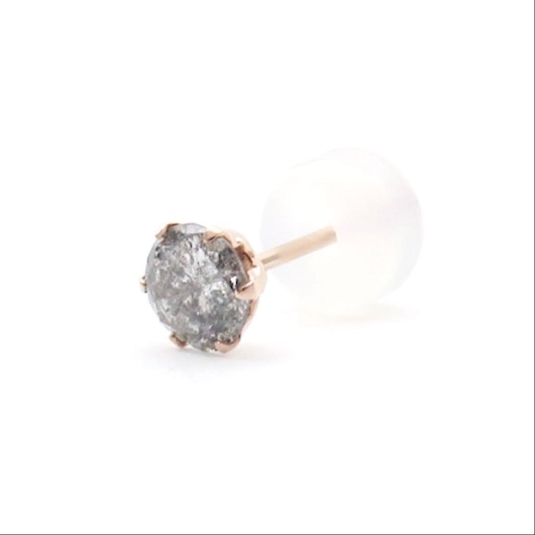 a*w様 【本物保証】K10PG 天然ダイヤモンド0.27ct 片耳ピアス　0.