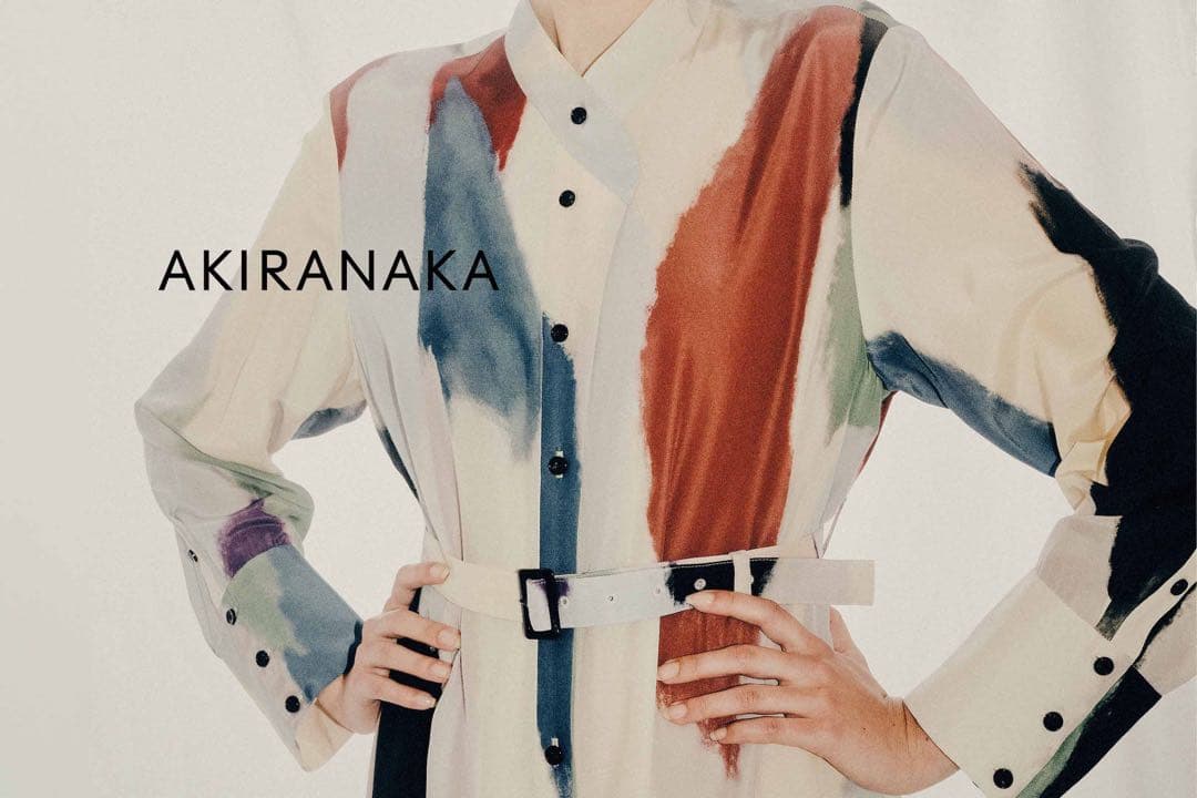 AKIRANAKA フレア ワンピース ベルト オケージョン ドレス ベージュ