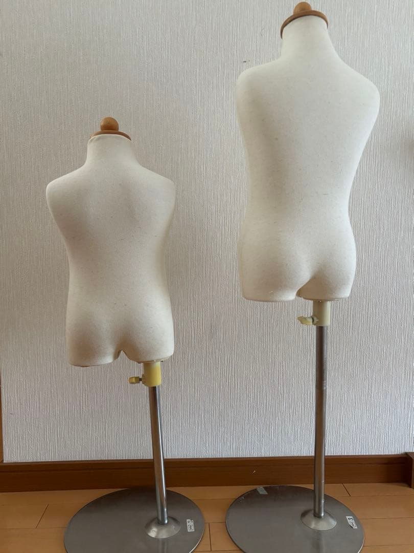 マネキン2体セット 大小 キッズ トルソー ゆっき