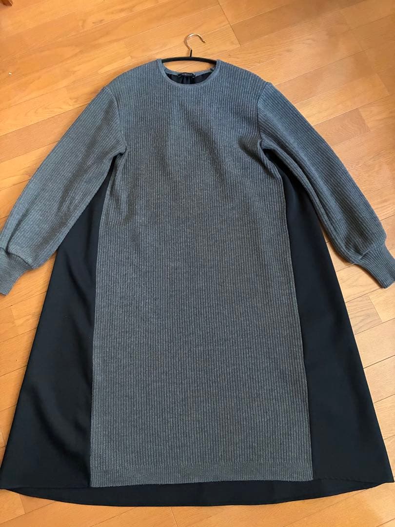 MUVEILファー付け襟七分袖コート