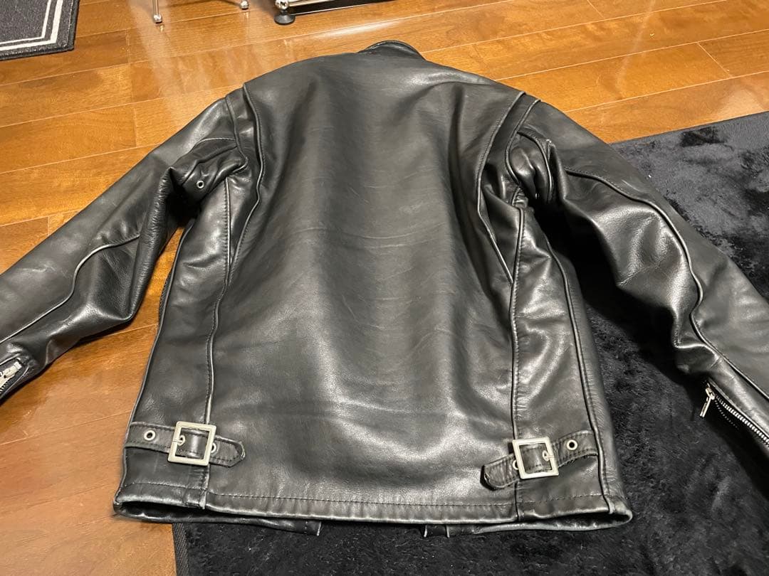 Schott 641 ブラックレザーライダースジャケット 34サイズ USA製