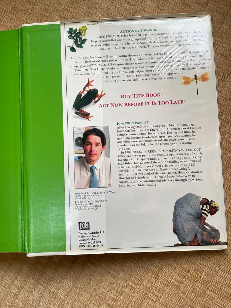 貴重！Save the Earth 地球を救え　ジョナサン・ポリット　洋書