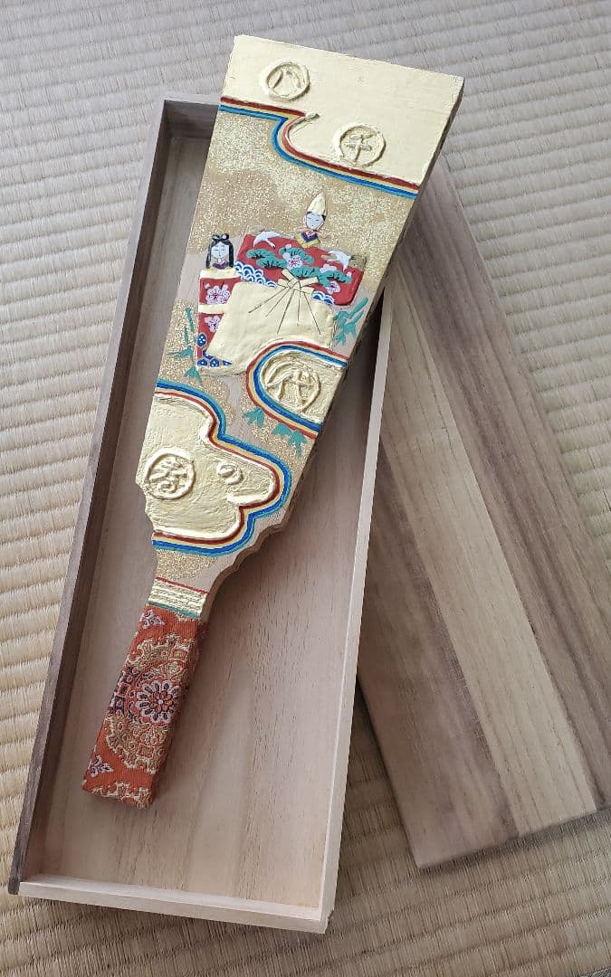 羽子板　木製　手作り？