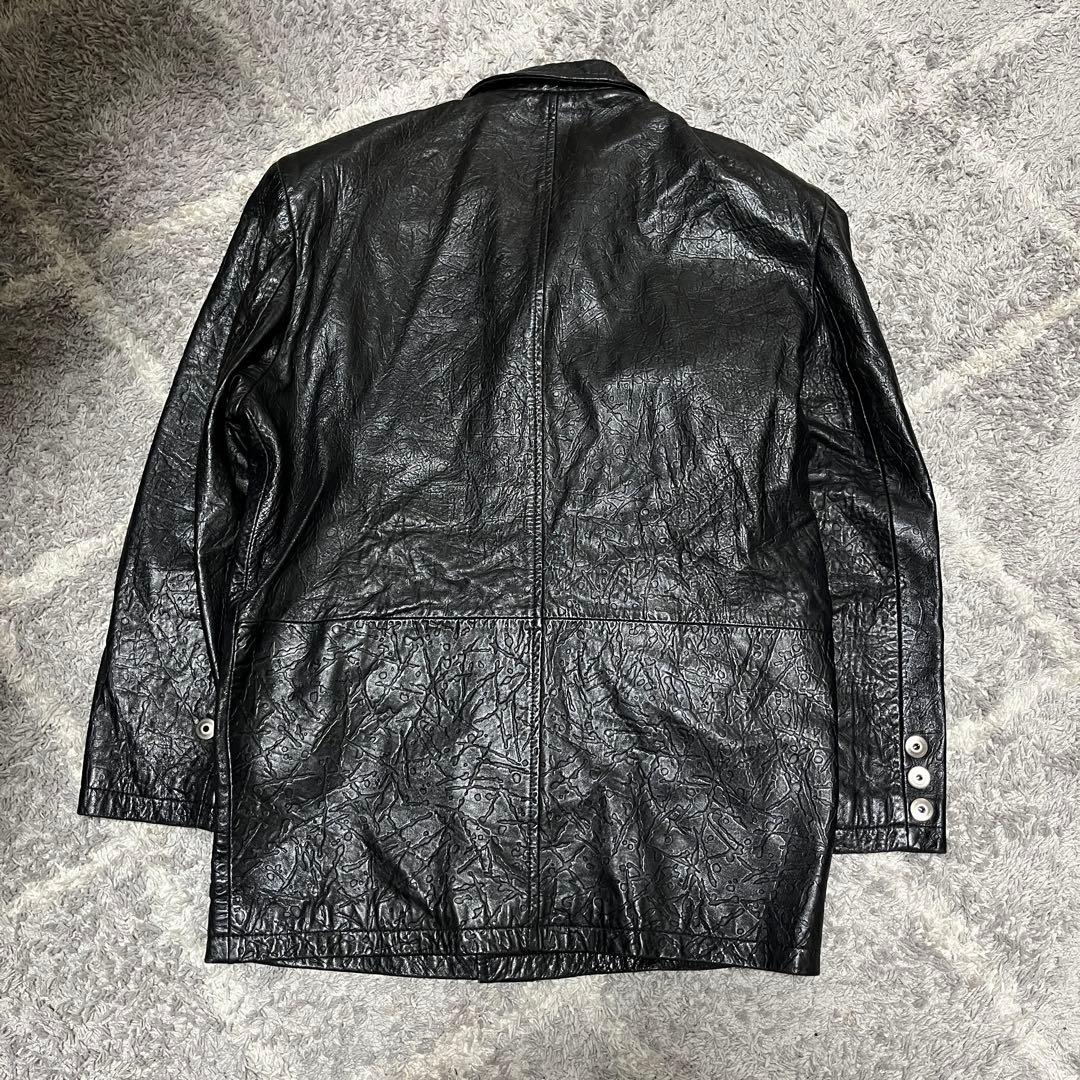 80〜90s PUMA レザー テーラードジャケット カバーオール メタルボタン