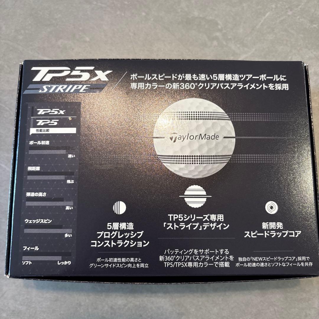 テーラーメイド TP5x ストライプ ゴルフボール 15球(5スリーブ) 新球