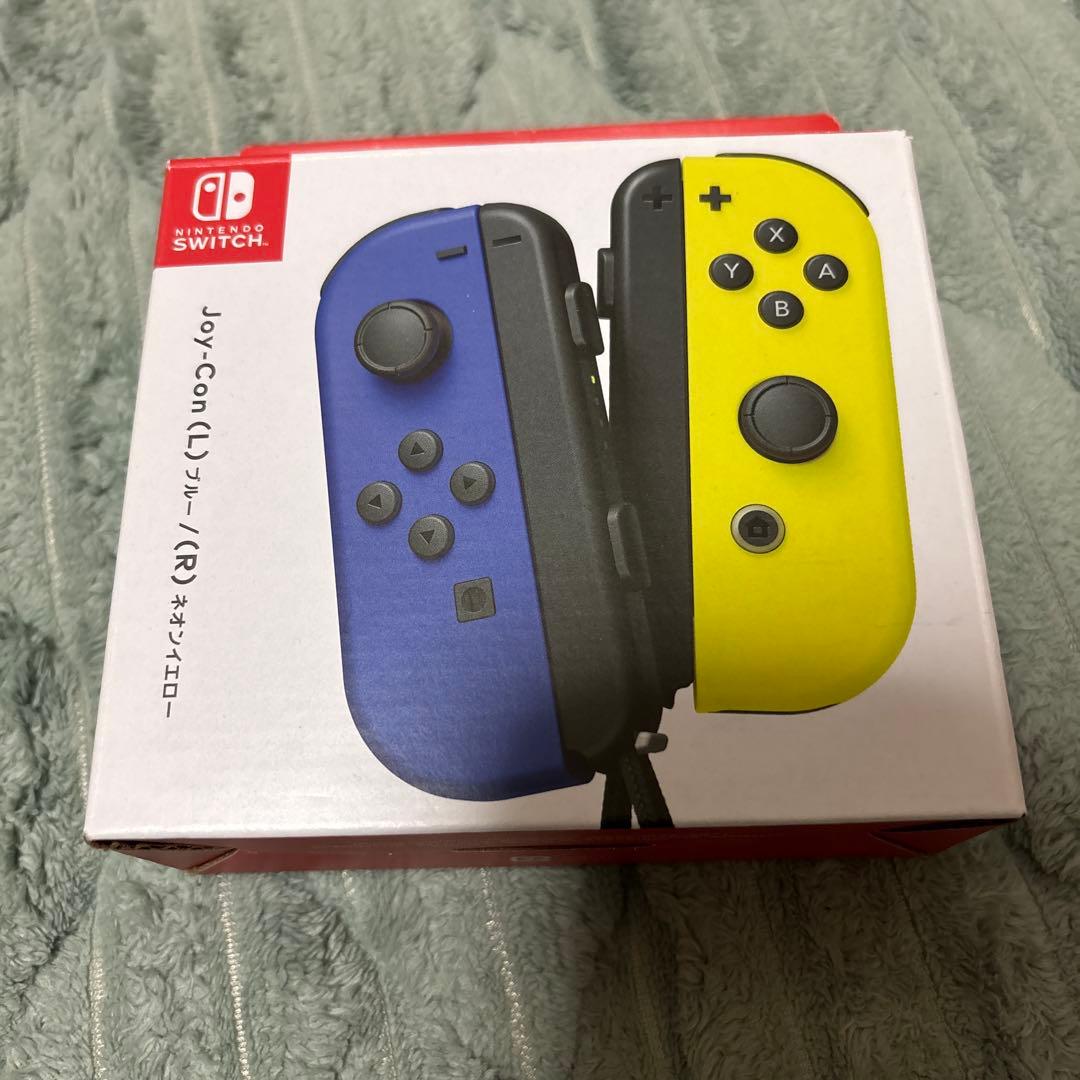 【純正・箱付】NintendoSwitchJoy-Conブルー/ネオンイエロー