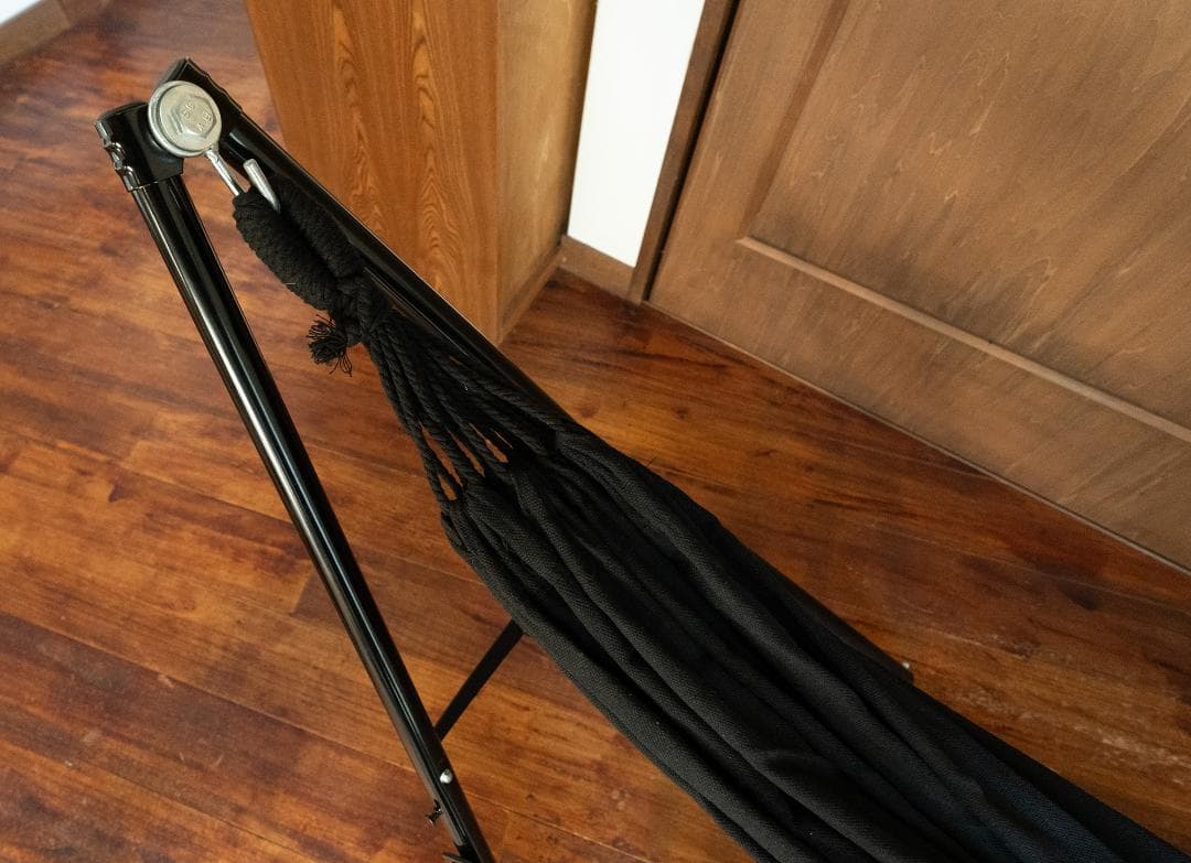 【１回使用のみ】MRG 3way ハンモック 自立式 フレーム：ブラック