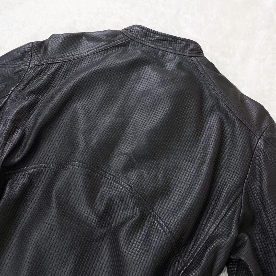 特価 ビームス 羊革 ラムレザー ライダースジャケット M相当 46 イタリア製