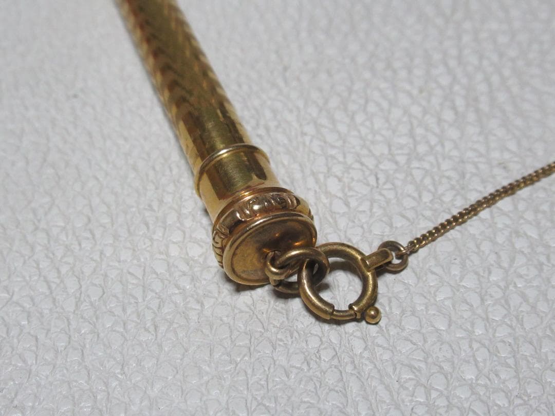 ◆美品 極希少 1920年頃◆金張り 早川式繰出鉛筆/シャープペン 金張り鎖付き