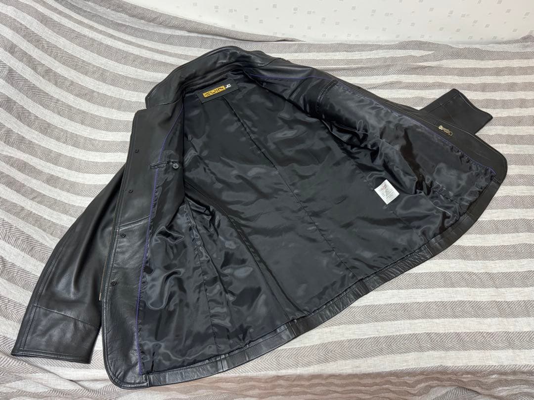 CUIR STUDIO ブラックレザージャケット blackmeans製造工場製