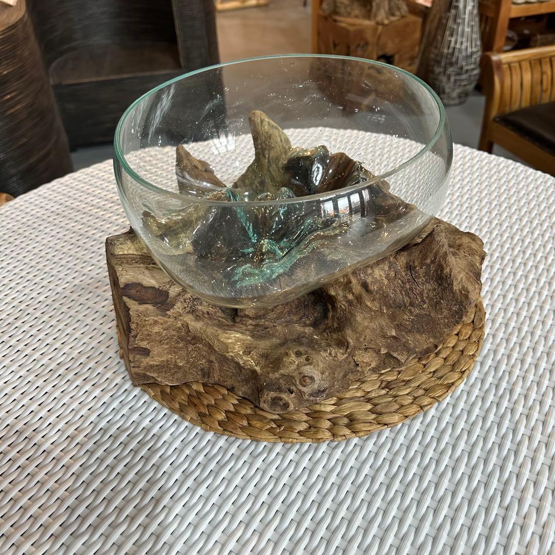 【訳あり】バリ島流木ガラスw40×d32×h20cm 通常33,000円がなんと