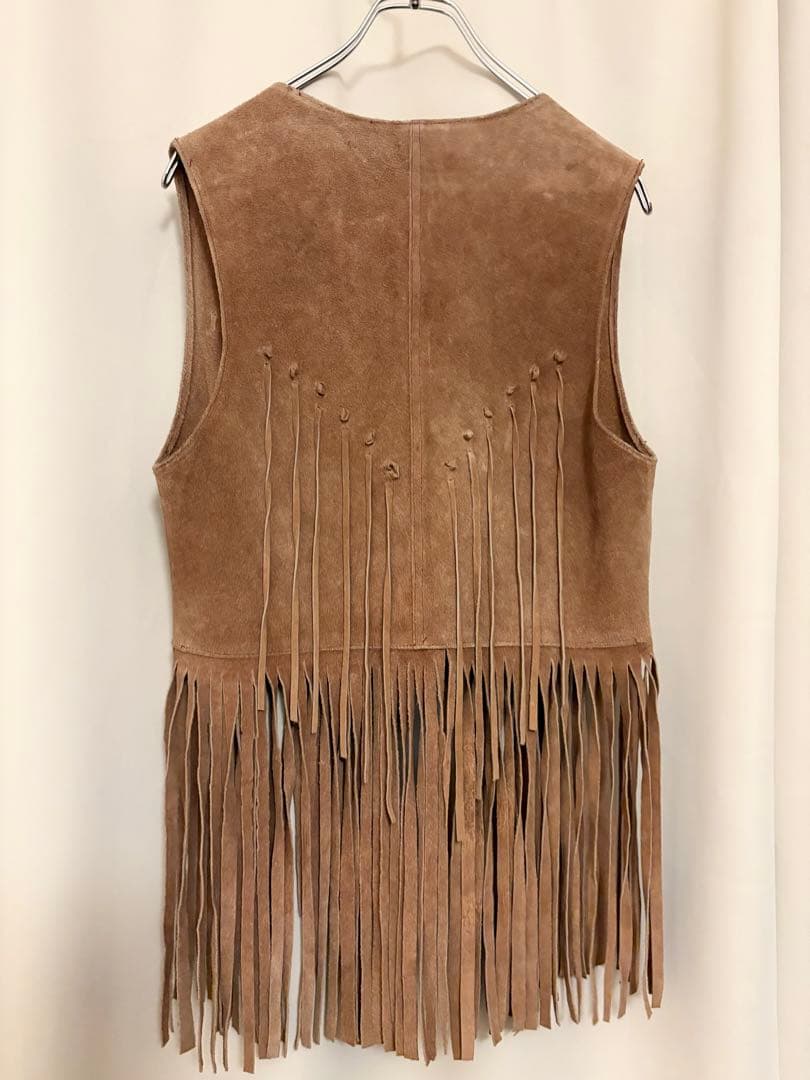 vintage 70s スエードレザーフリンジベスト ウエスタン メキシコ製