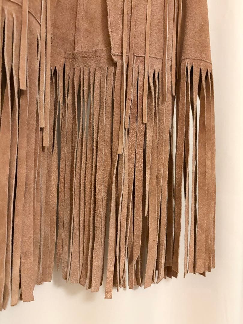 vintage 70s スエードレザーフリンジベスト ウエスタン メキシコ製