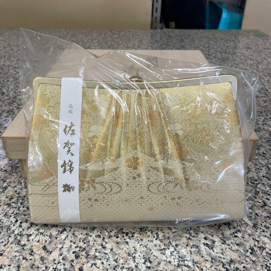 え*み様 佐賀錦 バッグ 草履セット Mサイズ ゴールド 和装 礼装 着物 和装