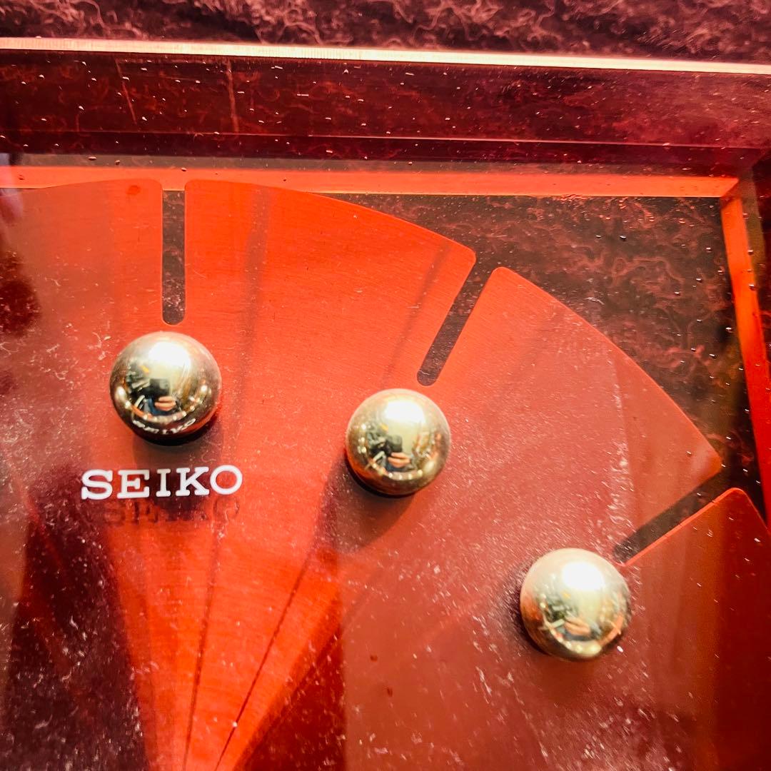 s*u様 70s セイコー SEIKO 置時計 赤 インテリア スペースエイジ