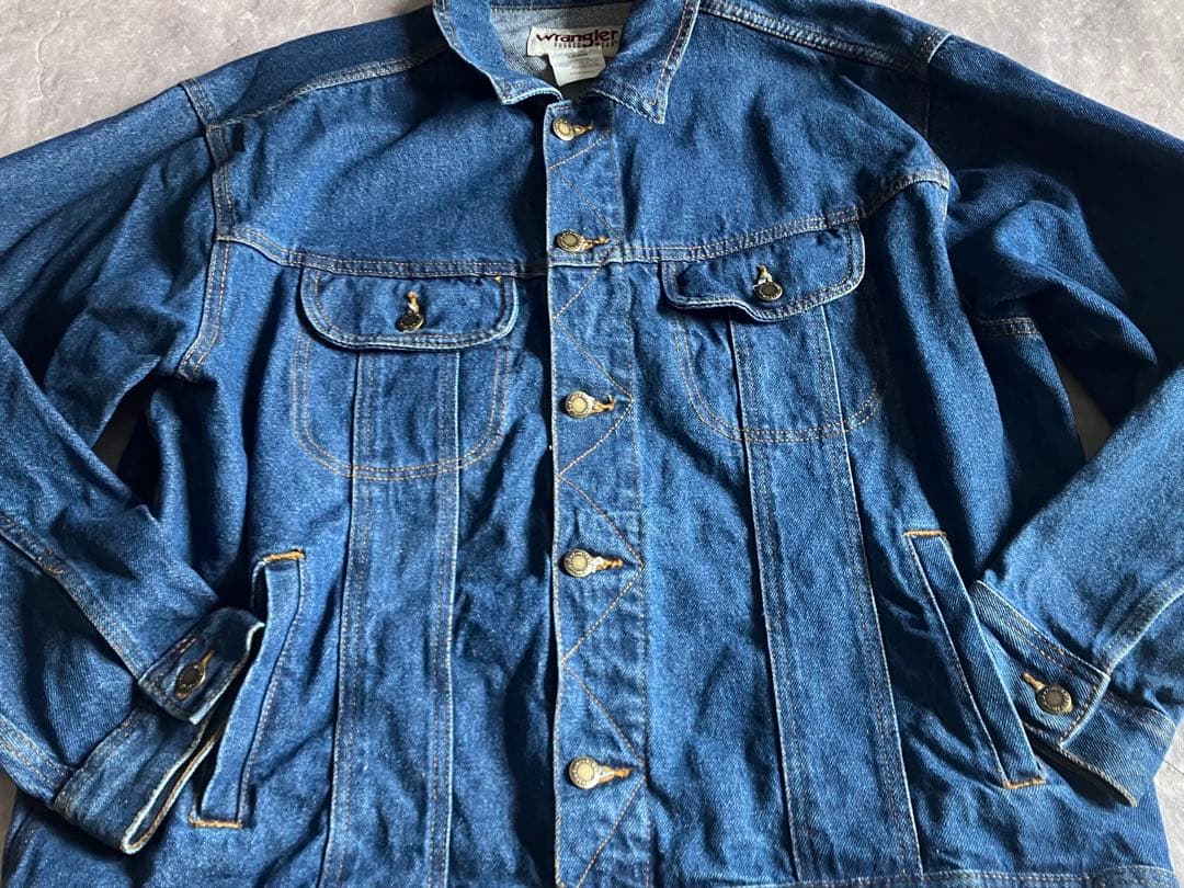 ラングラー デニムジャケット RUGGED WEAR XL 綿100% 濃紺
