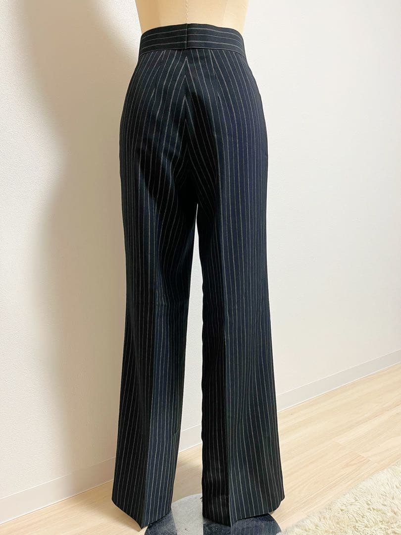 私の誕生日お値下げ⭐️小さいサイズ　ストライプ パンツ ブラック