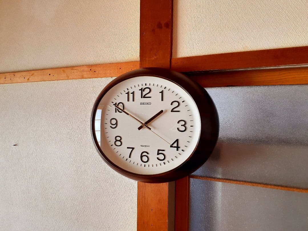 70's　SEIKO　掛け時計　ミッドセンチュリー　ビンテージ　レトロ　オーバル