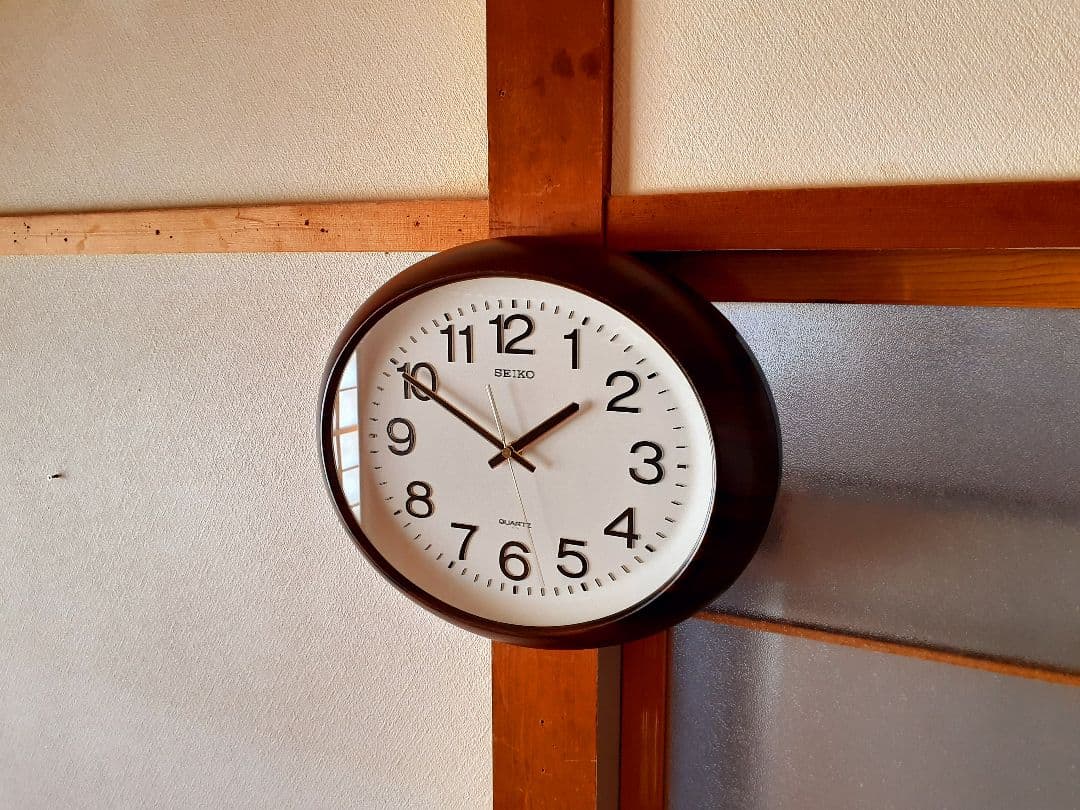 70's　SEIKO　掛け時計　ミッドセンチュリー　ビンテージ　レトロ　オーバル