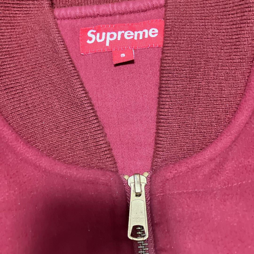 美品 Supreme モールスキン 中綿ワークベスト ボルドー 11AW