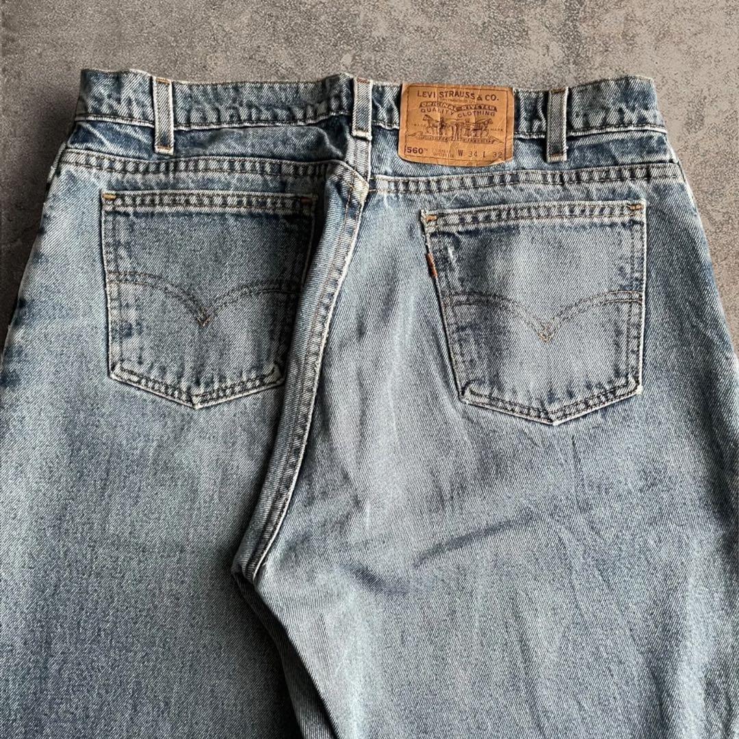 H100　様★90sアメリカ製Levi's 560ワイドデニムW34L32