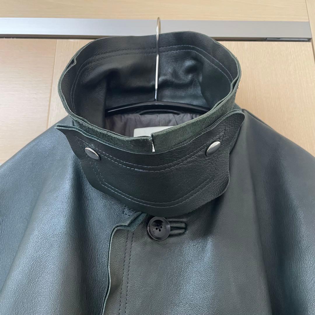 ジャケット・アウター YOKE Cut-Off Leather Car Coat