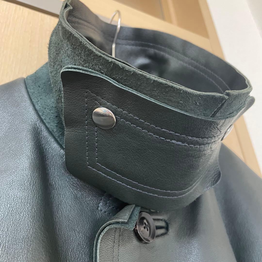 ジャケット・アウター YOKE Cut-Off Leather Car Coat