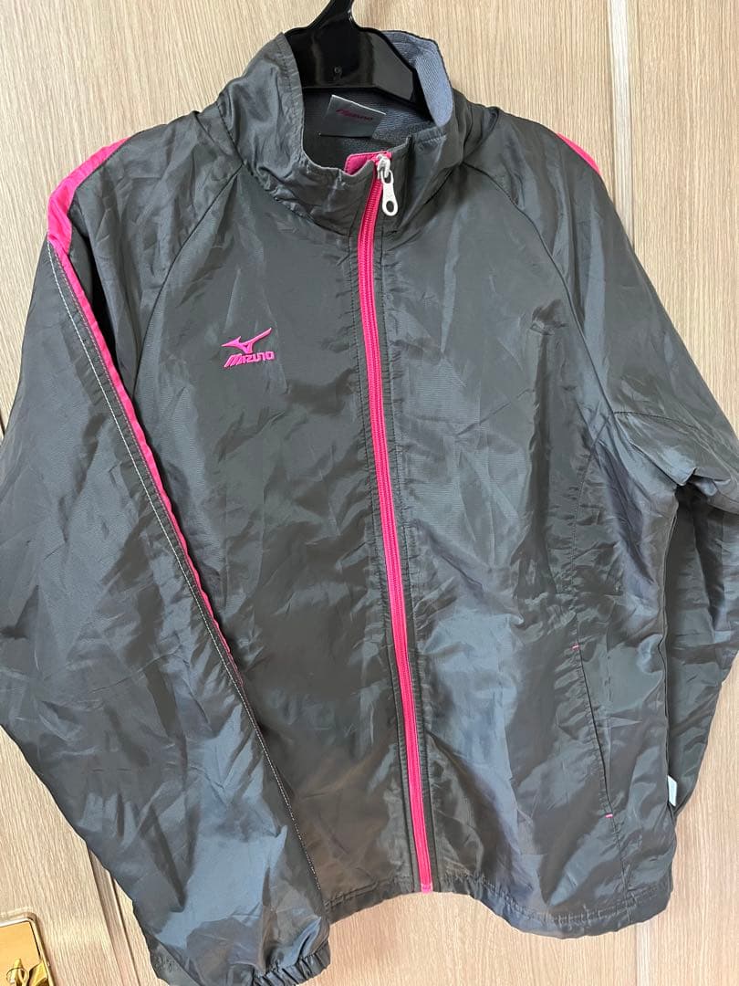 Mizuno ウォームアップジャケット&ズボン　グレー/ピンク
